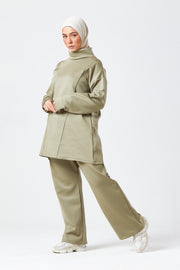 Sage Funnel Neck Modest Two Piece Set