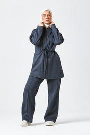 Charcoal Grey Urban Modest Hoodie Set