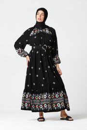 Black Floral Maxi Dress