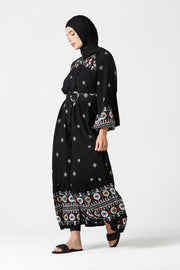 Black Floral Maxi Dress