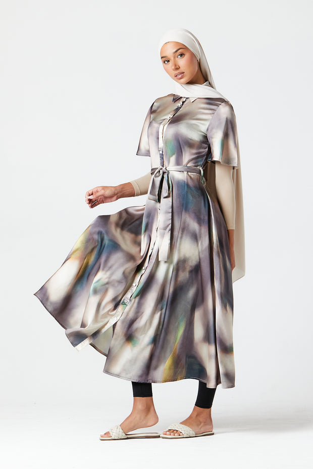 Stone Veil Midi Dress