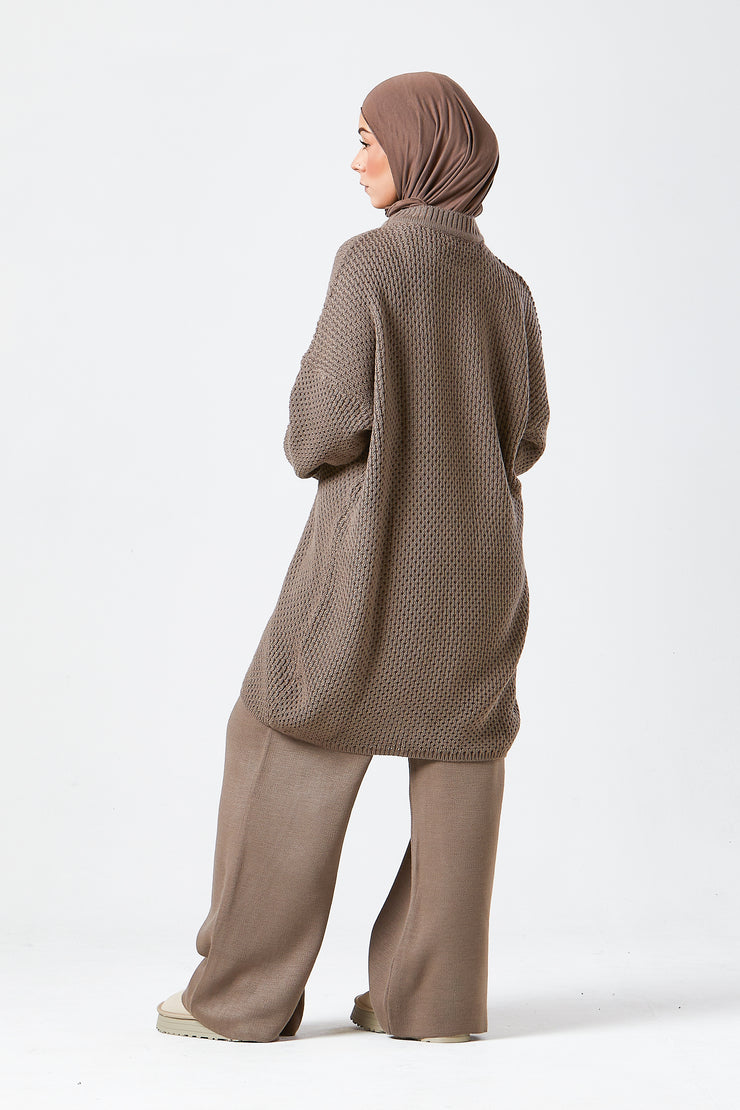 Mocha Textured Knit Co-ord Set