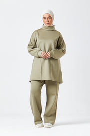 Sage Funnel Neck Modest Two Piece Set