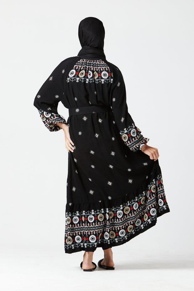 Black Floral Maxi Dress