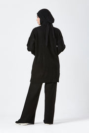 Black Ribbed Knit Co-ord Set