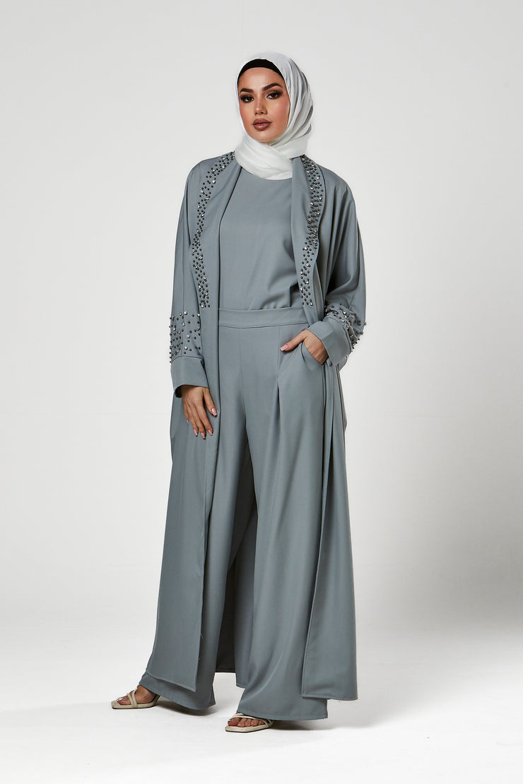 3pc Abaya Trouser Set