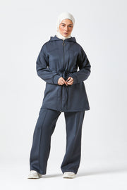 Charcoal Grey Urban Modest Hoodie Set