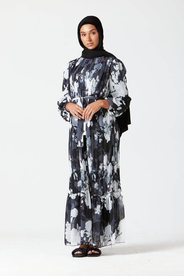 Black Pleated Maxi