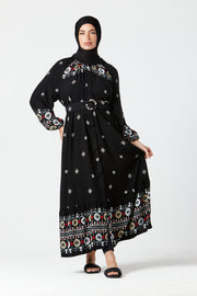 Black Floral Maxi Dress