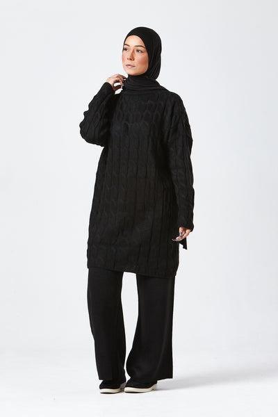 Black Knit Co-ord Set