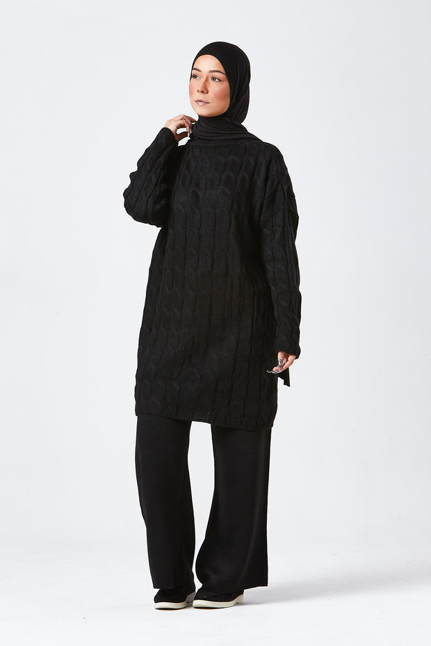 Black Knit Co-ord Set