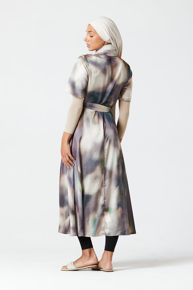 Stone Veil Midi Dress