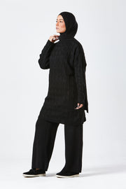 Black Knit Co-ord Set