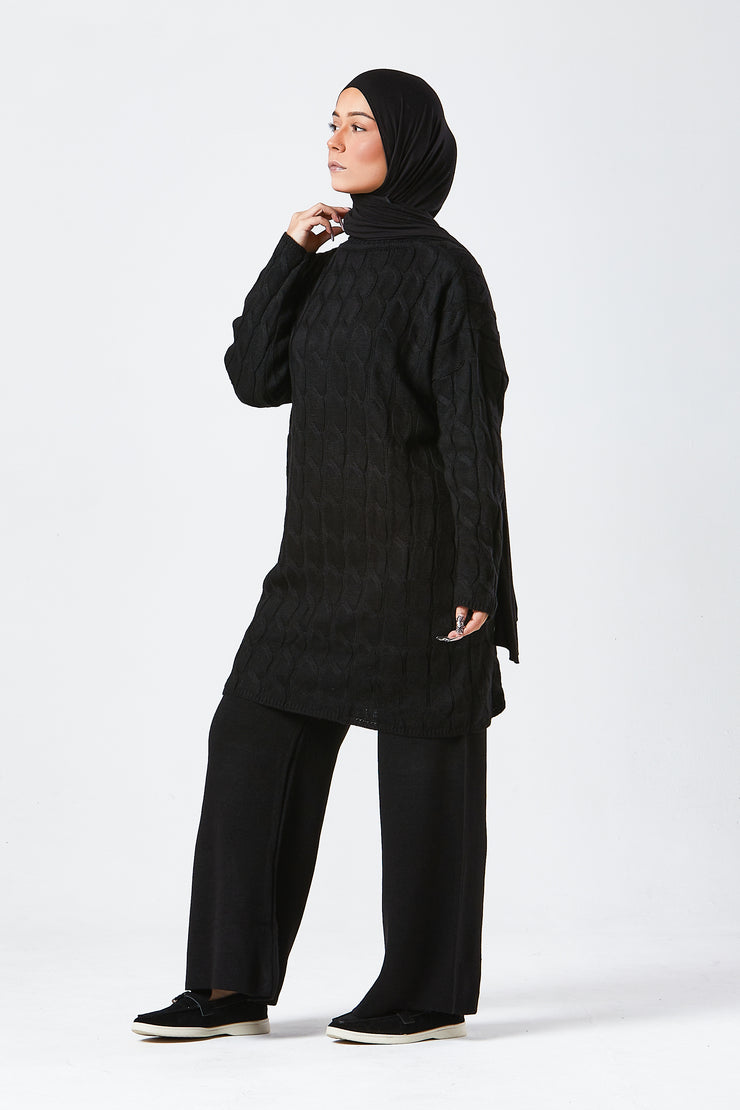 Black Knit Co-ord Set