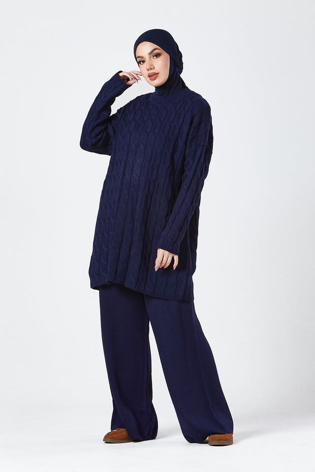 Navy Knit Co-ord Set