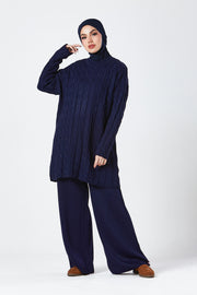 Navy Knit Co-ord Set