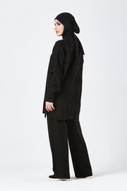 Black Ribbed Knit Co-ord Set