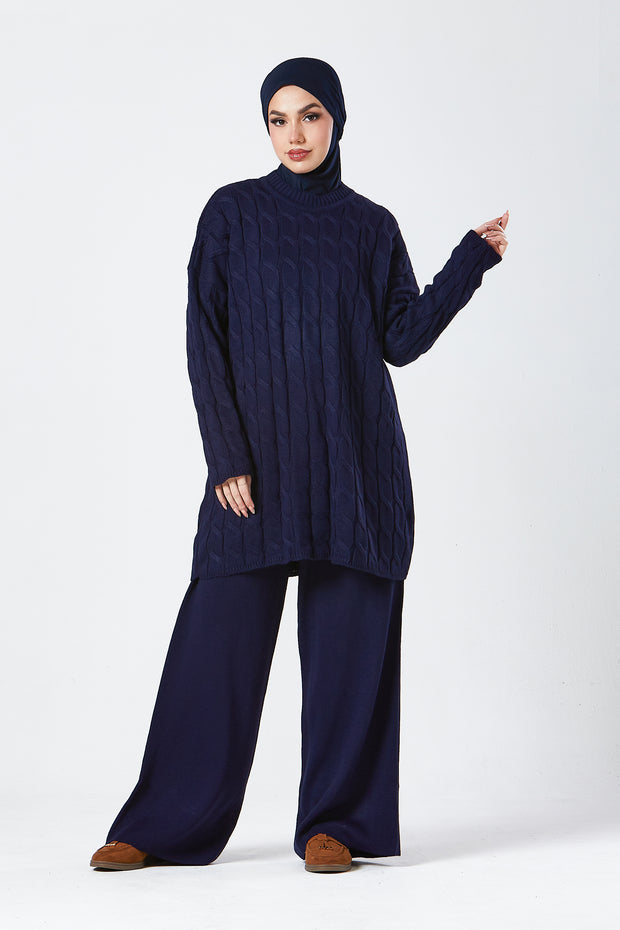 Navy Knit Co-ord Set