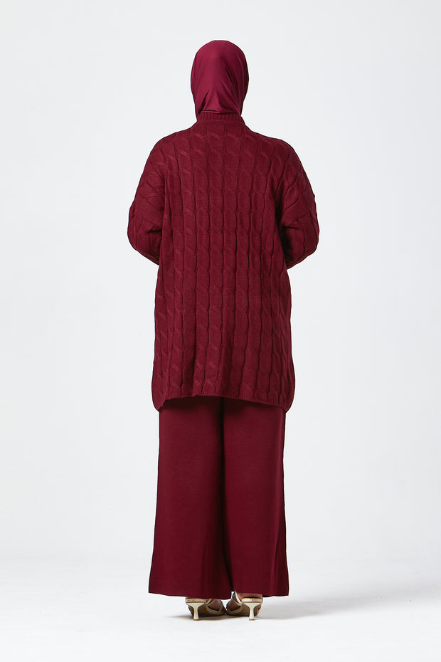 Burgundy Knit Co-ord Set