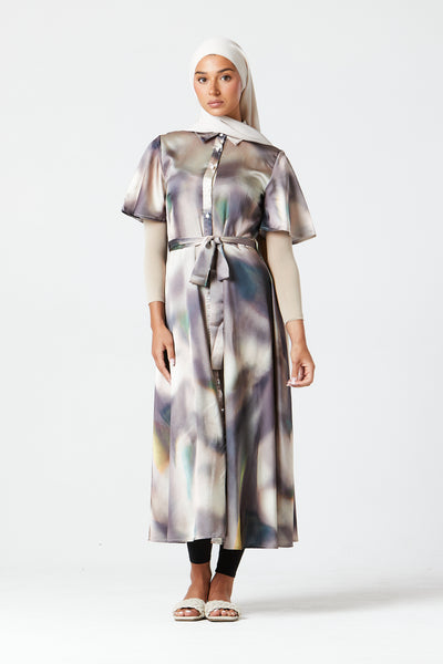 Stone Veil Midi Dress