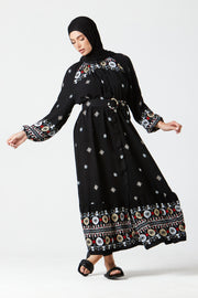 Black Floral Maxi Dress