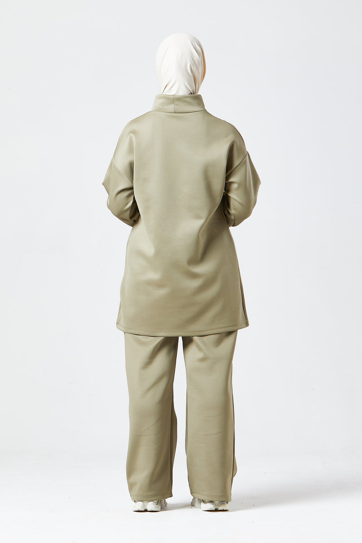 Sage Funnel Neck Modest Two Piece Set