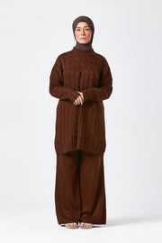 Brown Knit Co-ord Set