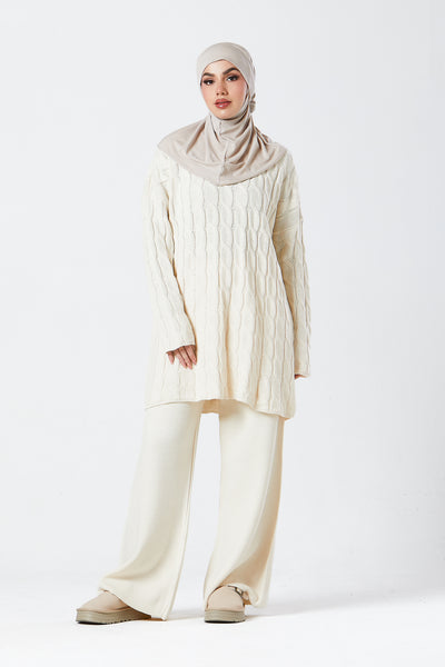 Cream Knit Co-ord Set