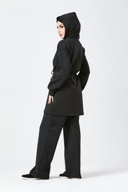 Black Urban Modest Hoodie Set