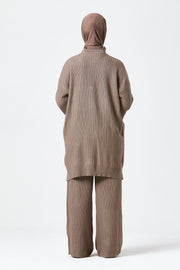 Mocha Ribbed Knit Co-ord Set