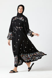Black Floral Maxi Dress