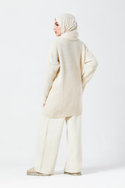 Cream Textured Knit Co-ord Set