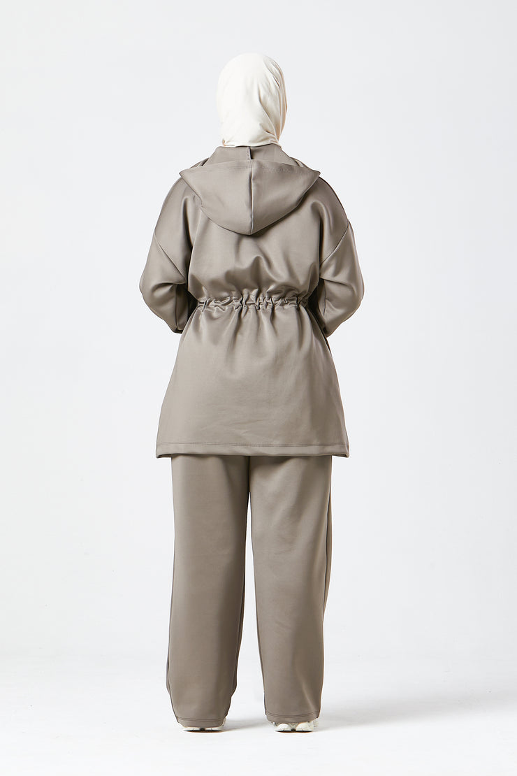 Mocha Urban Modest Hoodie Set
