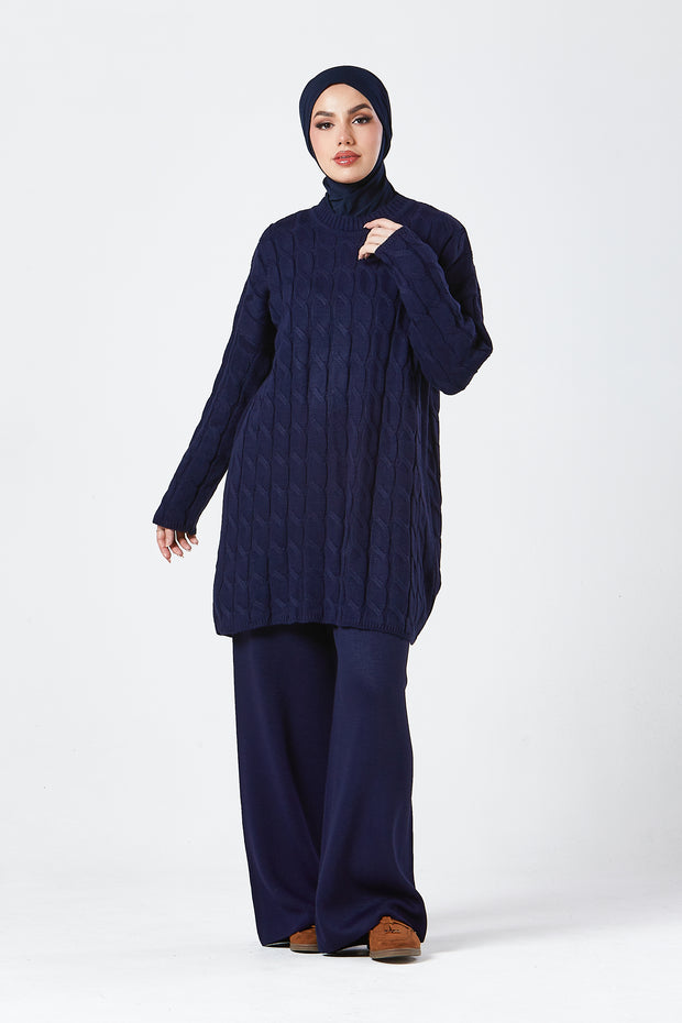 Navy Knit Co-ord Set