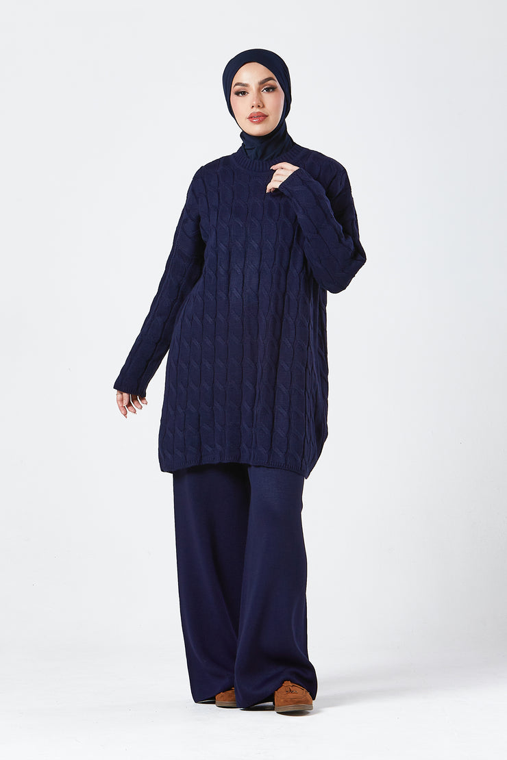 Navy Knit Co-ord Set