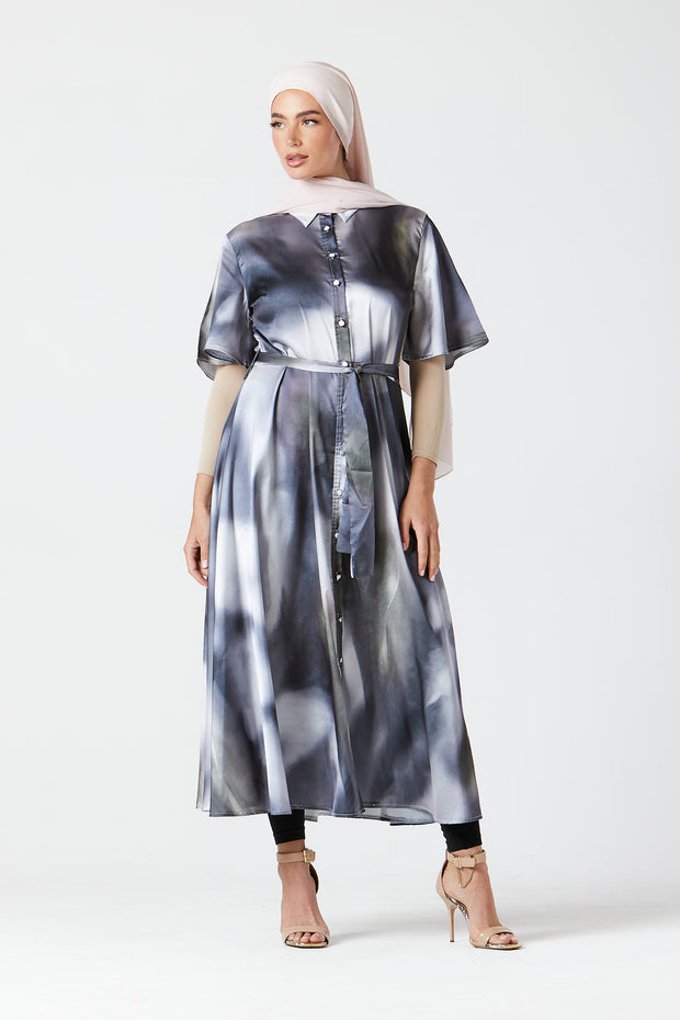 Noir Fade Midi Dress
