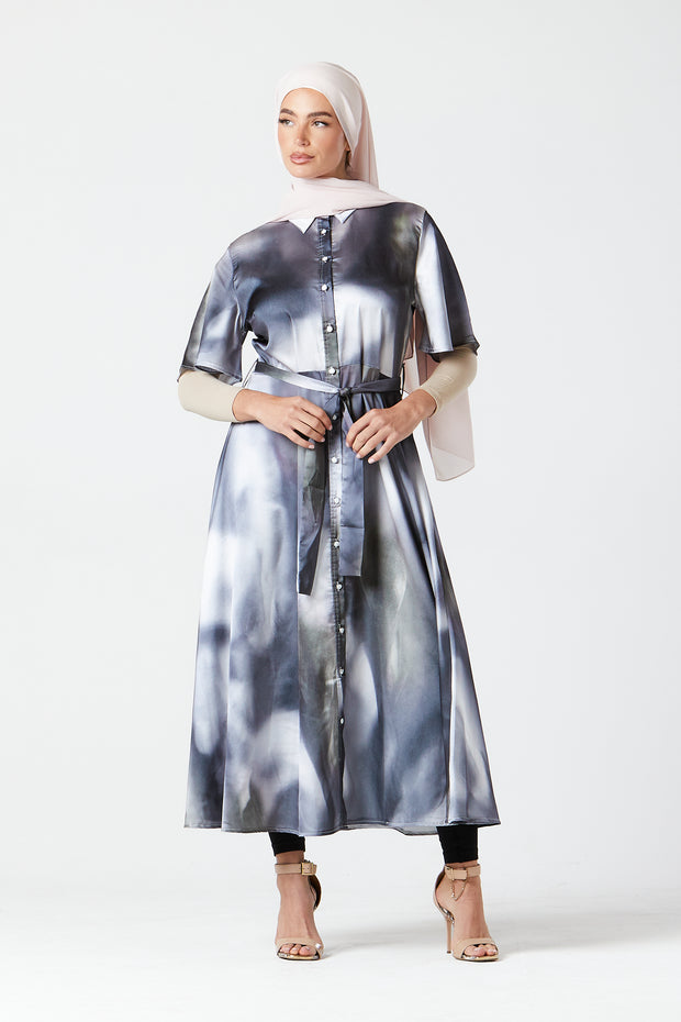 Noir Fade Midi Dress