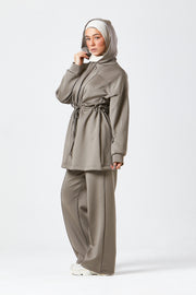 Mocha Urban Modest Hoodie Set