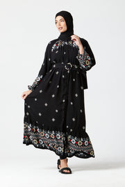 Black Floral Maxi Dress