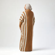 Camel Stripe Maxi Dress