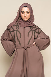 Brown Ava Embellished Abaya