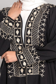 Embroidery Open Kimono style Abaya