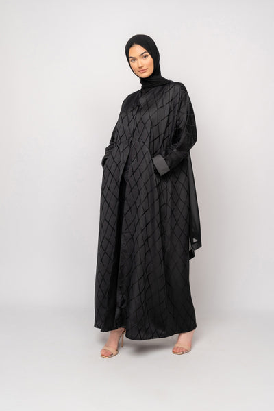 Jacquard Longline Pocket Abaya