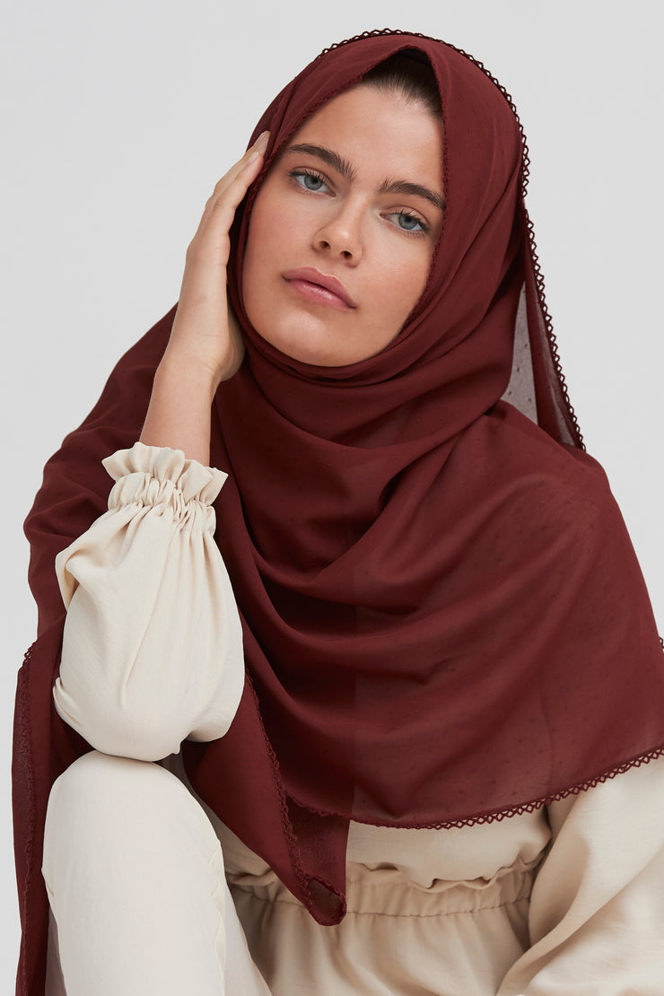 Crochet Chiffon Hijab