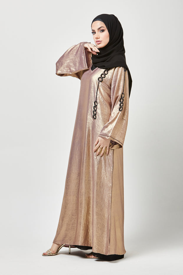 Pink Gleam Embellished Abaya