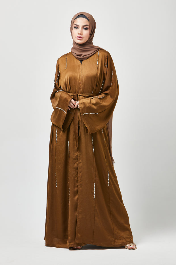 Camel Embellished Abaya